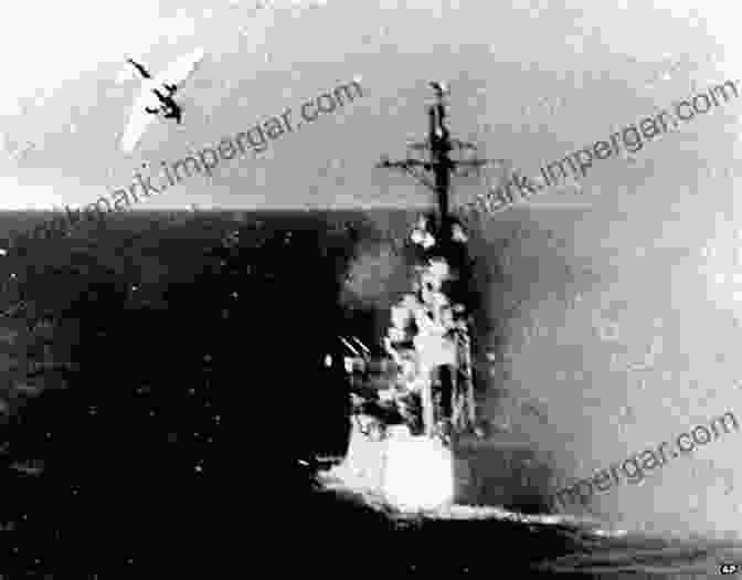 A Japanese Kamikaze Plane Plummets Towards An American Battleship, A Testament To The Desperation Of The Final Days Of The War. Avenging Pearl Harbor: The Saga Of America S Battleships In The Pacific War