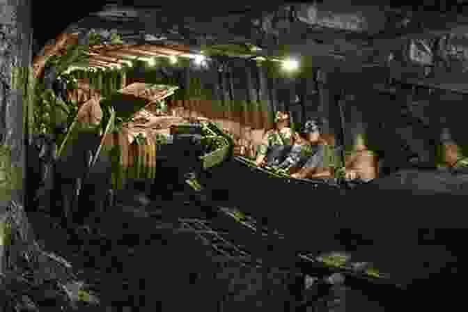 An Illustration Of A Coal Mine Tunnel With Miners Installing Roof Support Systems Coal Mine Structures I W Farmer