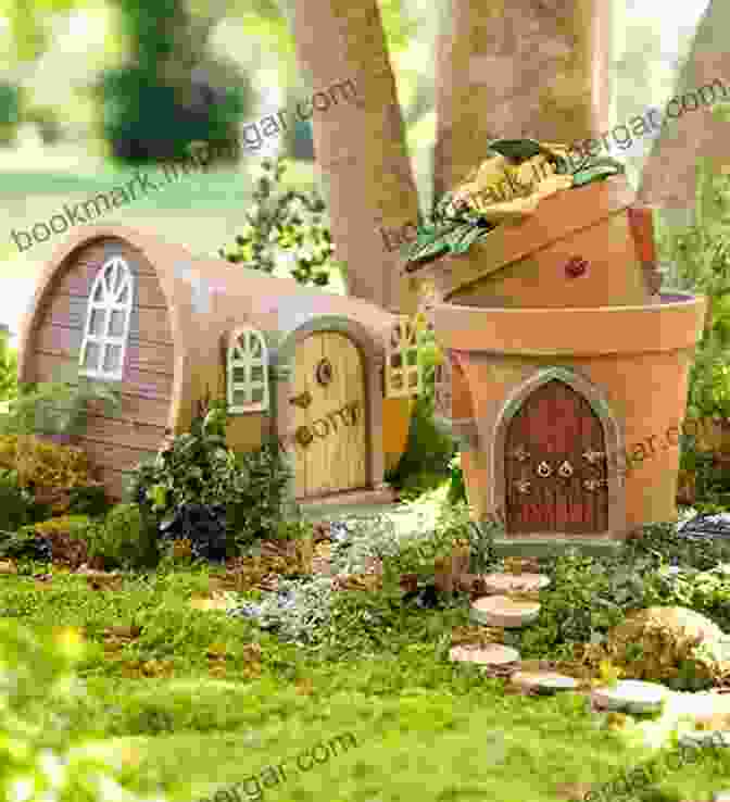 Arranging Fairy Houses And Accessories In A Miniature Fairy Garden THE COMPLETE GUIDE TO FAIRY GARDENING: A Step By Step Guide To Making Your Own Fun Miniature Fairy Gardens