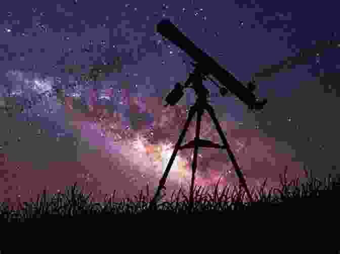 Image Of A Telescope Pointed Up At The Night Sky, With A Starry Background Life In The Universe (2 Downloads)