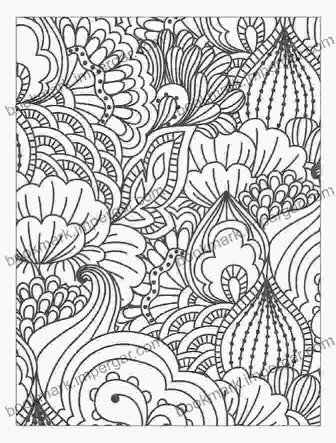 Interior Page Of Conspicuous Flower Designs Let Colour Featuring A Detailed Floral Design Conspicuous Flower Designs Let S Colour 100 Pages Colouring