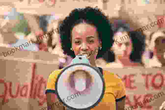 Young Female Activist Speaking At A Rally Renewing Democracy In Young America